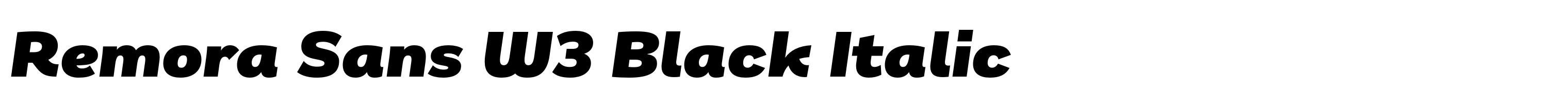 Remora Sans W3 Black Italic